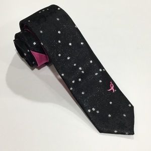 Knots for Hope Men’s Black Snowflake Neck Tie